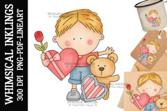 Valentine Vinny Sublimation Clipart| DTF Clipart Product Image 1