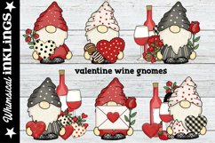 Valentine Wine Gnomes Sublimation Clipart Product Image 1