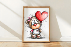 Valentin's Day Birthday Party Teddy clipart Product Image 3