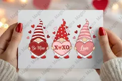 Valentinstag Gnom Trio PNG, Liebesherzen Sublimation Product Image 2