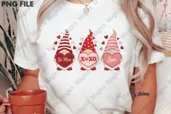 Valentinstag Gnom Trio PNG, Liebesherzen Sublimation Product Image 4