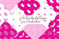 Valentines Day Digital Paper. Love Digital Paper. Product Image 1