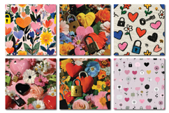 Valentine Loveheart Seamless Digital Paper, 36 PNG Product Image 5