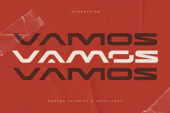 VAMOS - Modern Futuristic Scifi Font Product Image 1