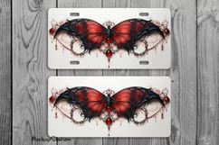 Gothic Butterfly License Car Plate PNG | Halloween Vampire Product Image 2
