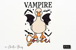 Vampire Goose Halloween PNG | Spooky Season Png Product Image 4