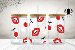 vampire halloween libbey beer can glass full wrap svg presized template for 16oz and 20oz glass for Cricut Silhouette and sublimation