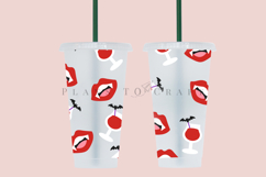vampire halloween starbucks 24oz cold cup tumbler wrap svg presized template for tumbler venti suitable for cutting machine or sublimation