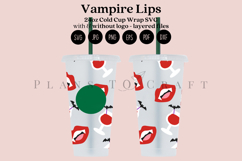 vampire halloween starbucks 24oz cold cup tumbler wrap svg presized template for tumbler venti suitable for cutting machine or sublimation