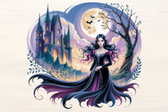Vampire Lady Halloween Scene Sublimation Product Image 1