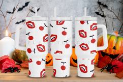 vampire lips halloween 40oz quencher tumbler sublimation wrap uv dtf wrap SVG high resolution transparent background