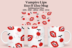 vampire lips halloween coffee mug sublimation wrap glass mug wrap svg presized for 11oz and 15oz glass mug are sublimation files