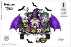 Happy Halloween Truck clipart|African American gnome png Product Image 1