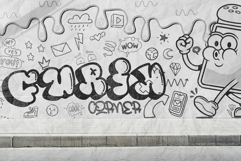 Vandal Wupz | 3D Doodle Graffiti Throw-Up Webfont Product Image 4
