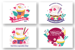10 National Vanilla Cupcake Day Illustration Product Image 2
