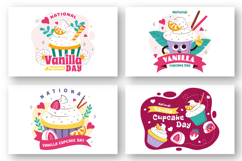 10 National Vanilla Cupcake Day Illustration Product Image 3