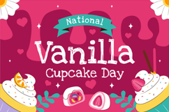 10 National Vanilla Cupcake Day Illustration Product Image 4