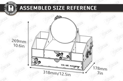 Vanity Organizer with Mirror Laser Cut Bundle| Floral Design Product Image 5