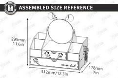 Vanity Organizer with Mirror Laser Cut Bundle| Floral Design Product Image 6