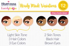 Expressions avatars female character clipart L387 Piper Product Image 2