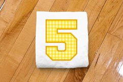 Varsity Number 5 Applique Embroidery