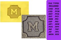 Embossed Monogram Embroidery Design Set Bundle, 7 Sizes Product Image 2