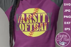 Varsity Softball | Sports Svg Design Cut File Product Image 1