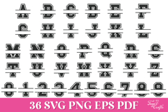 Varsity Split SVG Alphabet Product Image 2