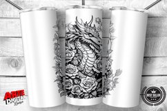 20 oz Dragon Tumbler, 3d Sublimation Tumbler Wrap Product Image 1