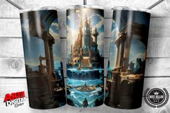 castle in the middle of the ocean | 20oz tumbler wrap Product Image 1
