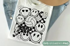 Retro Volleyball SVG | Game Day SVG | Volleyball Sublimation Product Image 1