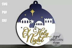 O Holy Night Sign SVG| Night In Bethlehem Door Hanger Product Image 1