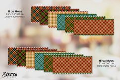Vintage Christmas Glitter Plaid Sublimation Mug Wraps Product Image 3