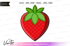 Strawberry vector clipart Product Image 1