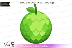 Green hop cone vector clipart Product Image 1