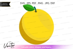 Yellow lemon vector clipart Product Image 1
