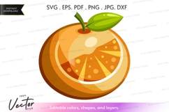 Fresh orange slice vector clipart Product Image 1