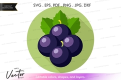 Cluster of grapes vector clipart Product Image 1