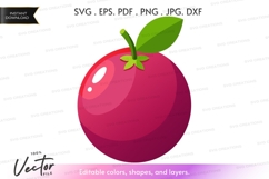 Red apple vector clipart Product Image 1
