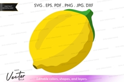 Yellow lemon vector clipart Product Image 1