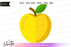 Yellow apple vector clipart Product Image 1