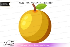 Yellow apple vector clipart Product Image 1