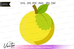 Yellow apple vector clipart Product Image 1