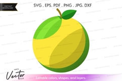 Yellow apple vector clipart Product Image 1
