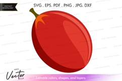 Red bell pepper clipart Product Image 1