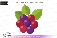 Vibrant berry cluster vector clipart Product Image 1
