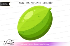 Green avocado vector clipart Product Image 1