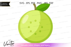 Green apple vector clipart Product Image 1