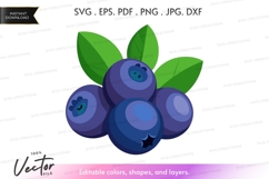 Blueberries vector clipart Product Image 1