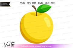 Yellow apple vector clipart Product Image 1